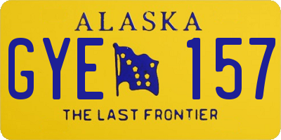 AK license plate GYE157