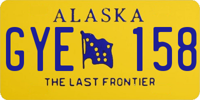AK license plate GYE158