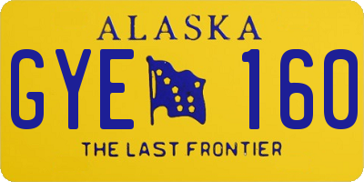 AK license plate GYE160