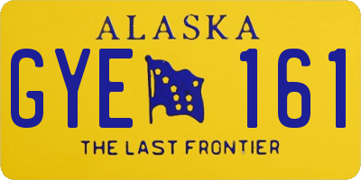 AK license plate GYE161