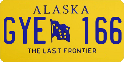 AK license plate GYE166
