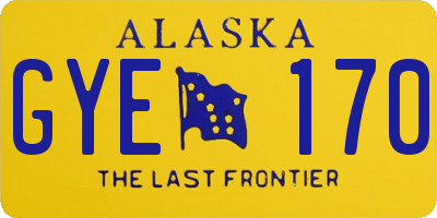 AK license plate GYE170