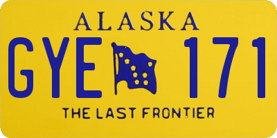 AK license plate GYE171