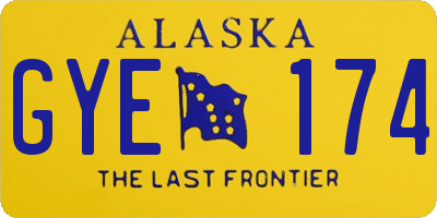 AK license plate GYE174