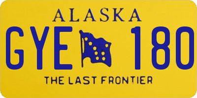 AK license plate GYE180