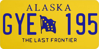 AK license plate GYE195