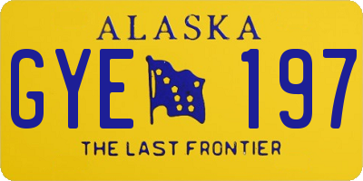 AK license plate GYE197
