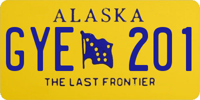 AK license plate GYE201