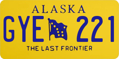 AK license plate GYE221