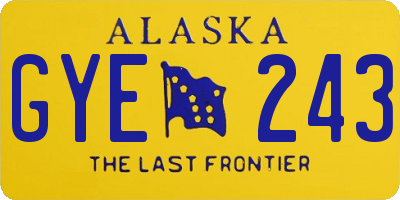 AK license plate GYE243