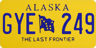 AK license plate GYE249