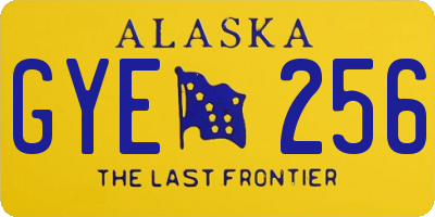 AK license plate GYE256