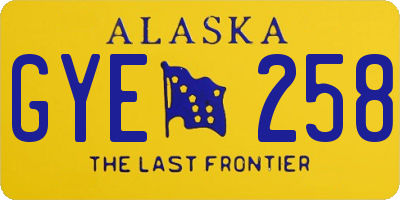 AK license plate GYE258