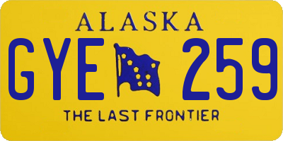AK license plate GYE259