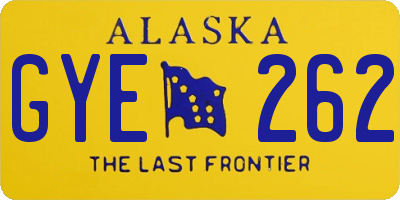 AK license plate GYE262