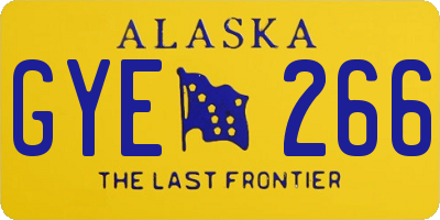 AK license plate GYE266