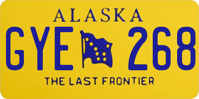 AK license plate GYE268