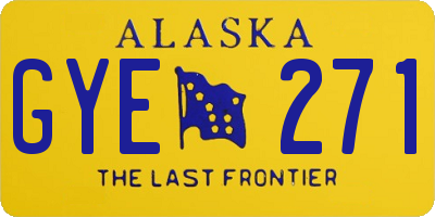 AK license plate GYE271