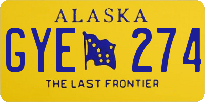 AK license plate GYE274