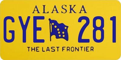 AK license plate GYE281
