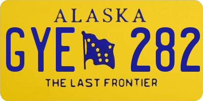 AK license plate GYE282