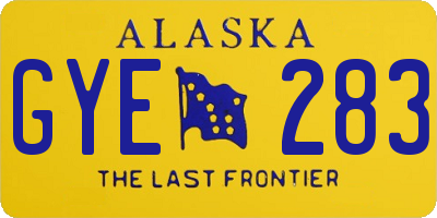 AK license plate GYE283