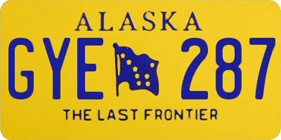 AK license plate GYE287