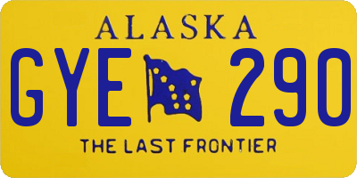 AK license plate GYE290
