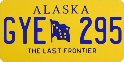 AK license plate GYE295