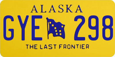 AK license plate GYE298