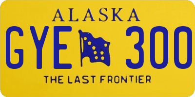 AK license plate GYE300