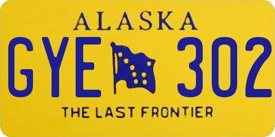 AK license plate GYE302