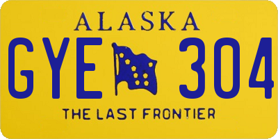 AK license plate GYE304