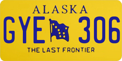 AK license plate GYE306