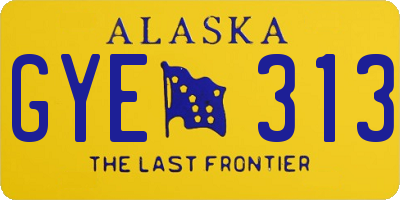 AK license plate GYE313