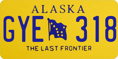 AK license plate GYE318