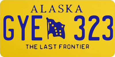 AK license plate GYE323