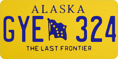 AK license plate GYE324