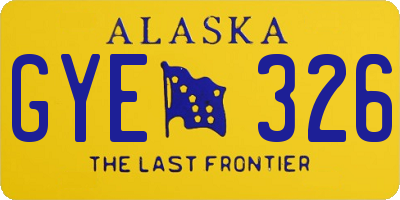 AK license plate GYE326