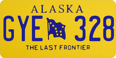 AK license plate GYE328