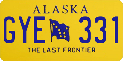 AK license plate GYE331