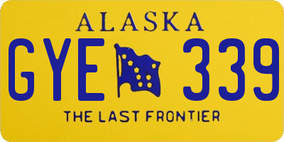 AK license plate GYE339