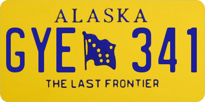 AK license plate GYE341