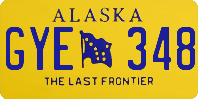 AK license plate GYE348