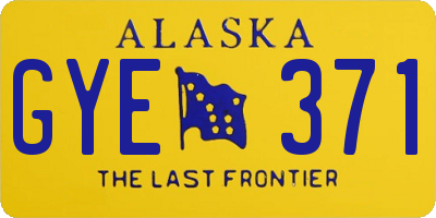 AK license plate GYE371