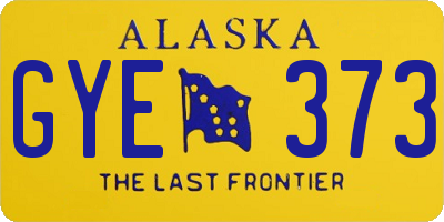 AK license plate GYE373