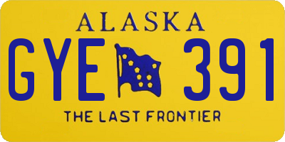 AK license plate GYE391