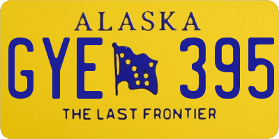 AK license plate GYE395