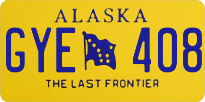 AK license plate GYE408