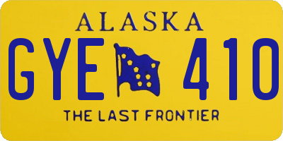 AK license plate GYE410